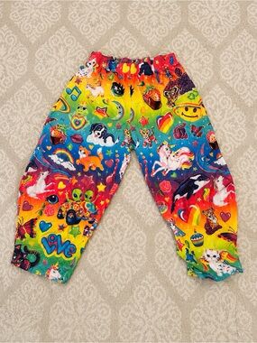 Lisa Frank inspired Colorful Rainbow Graphic Pants